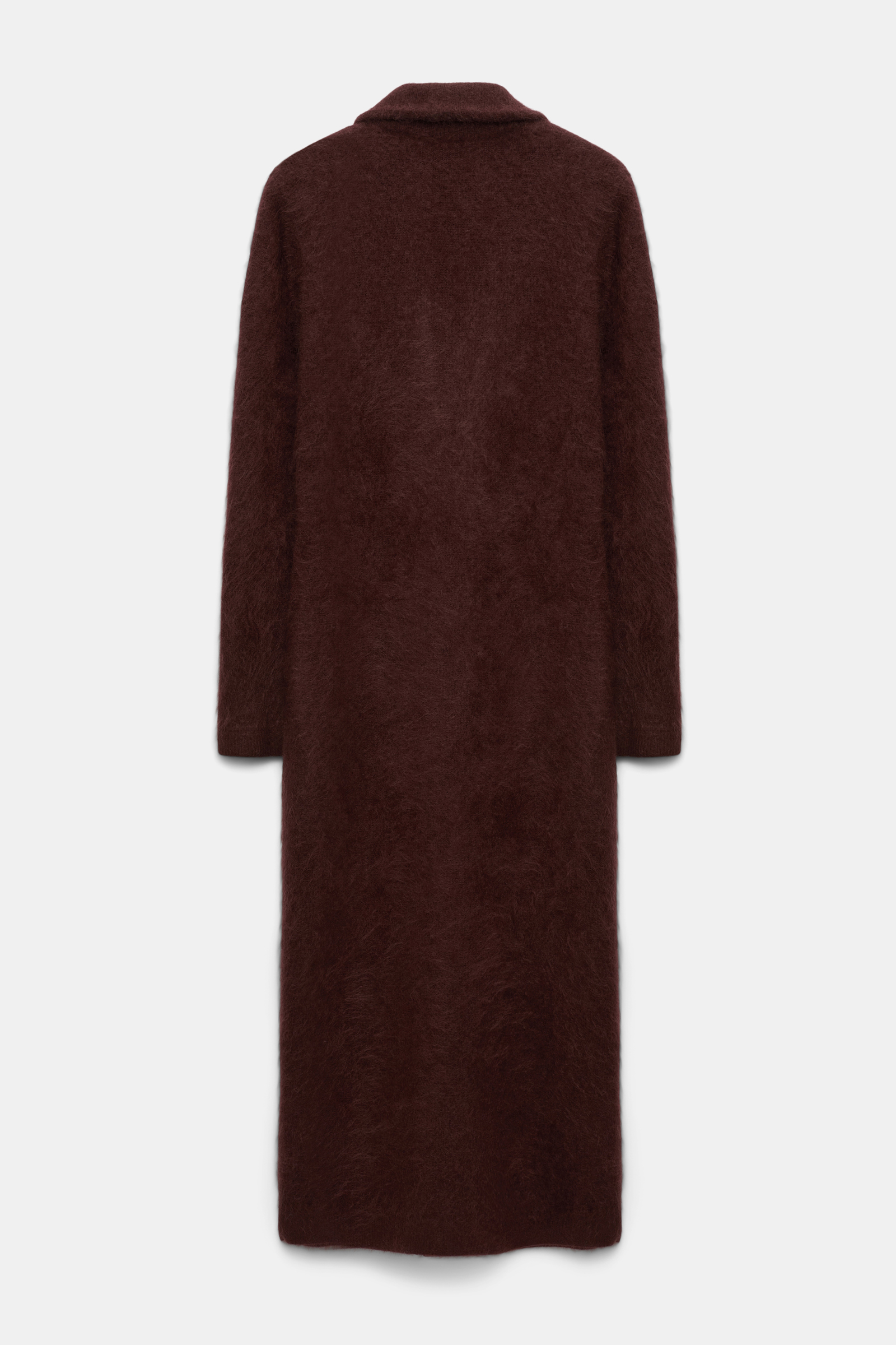 Dorothee Schumacher Fluffy Mantel aus Merino und Kaschmir dark chocolate