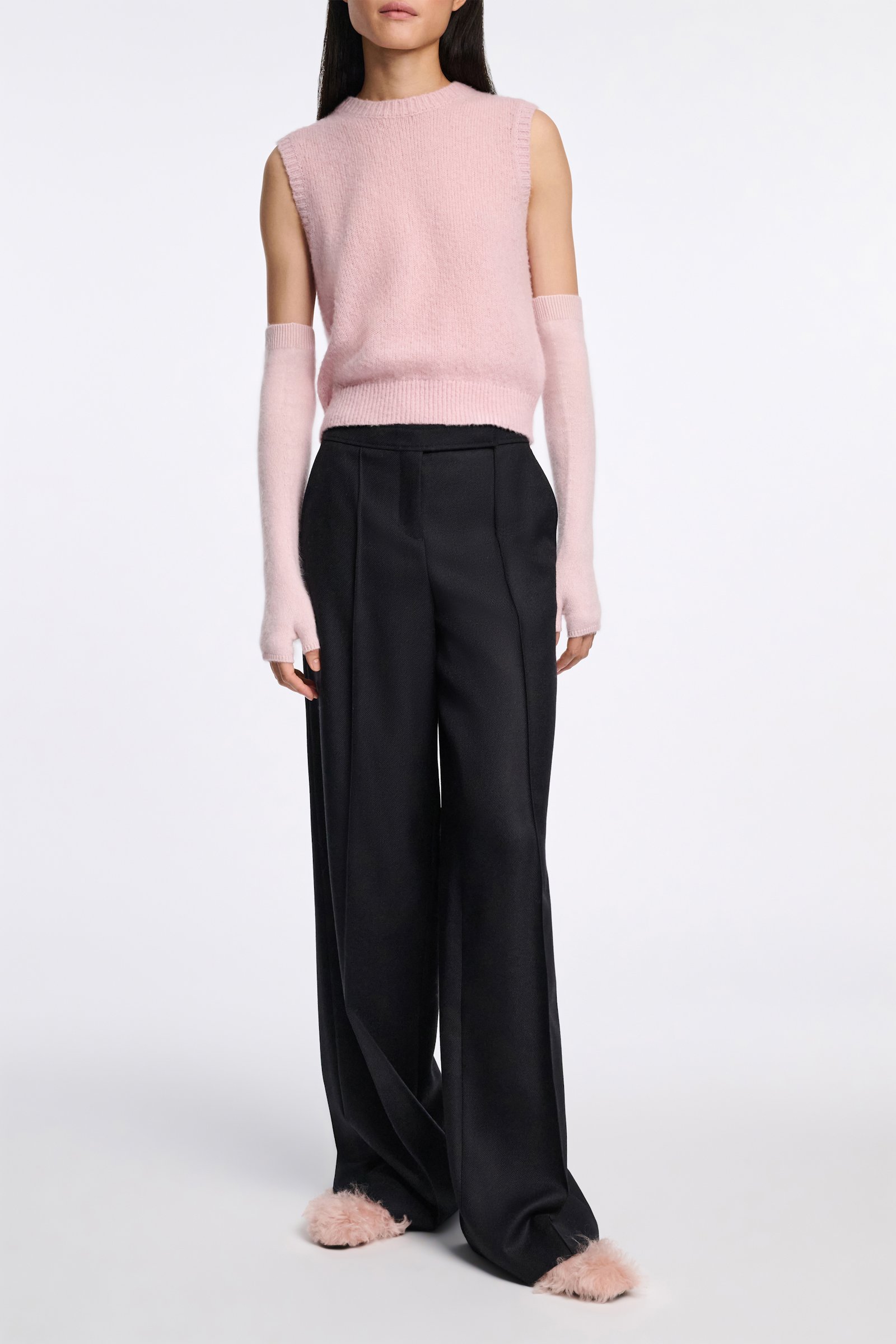 Dorothee Schumacher Virgin Merino-cashmere arm-warmers candy rose