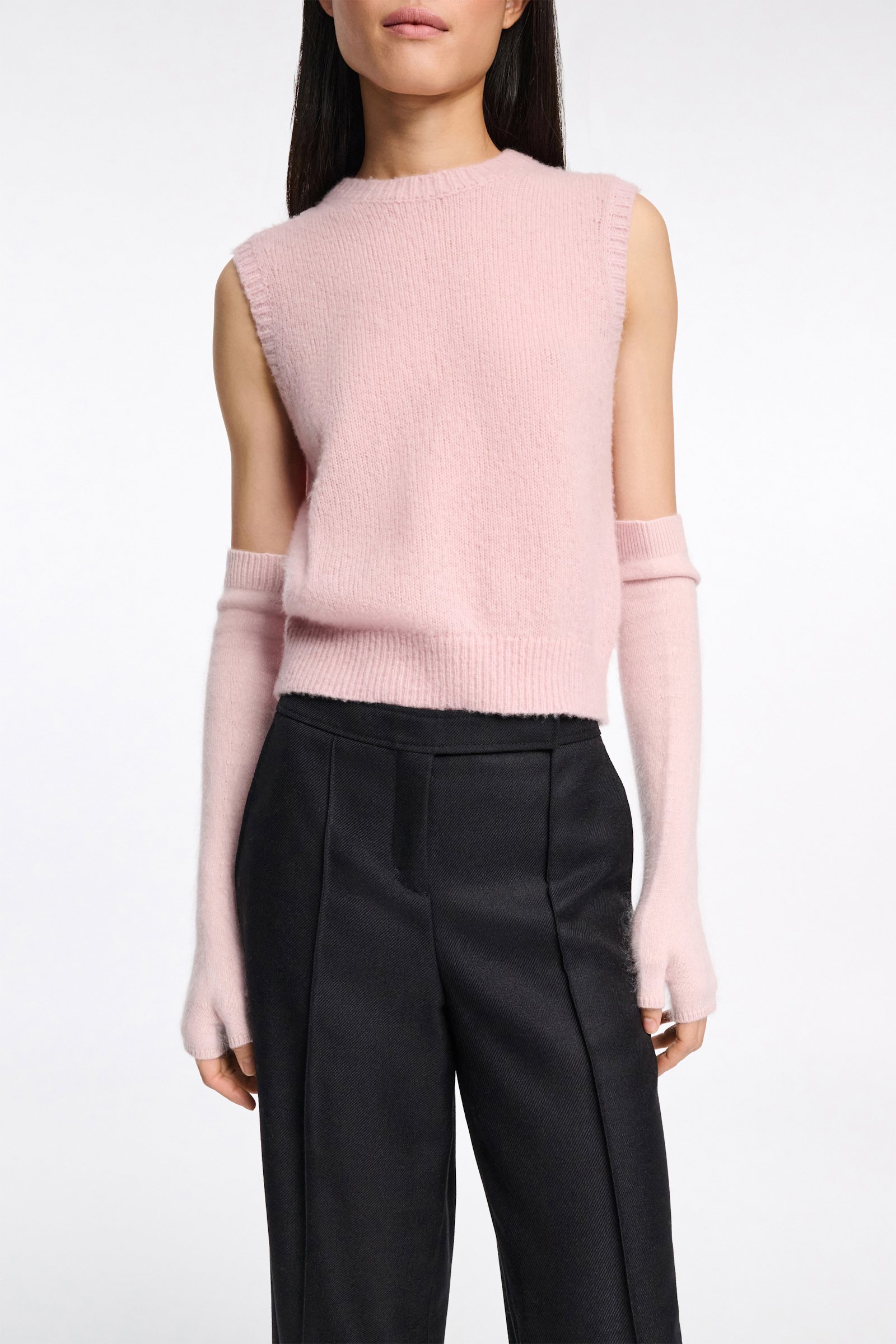 Dorothee Schumacher Virgin Merino-cashmere arm-warmers candy rose