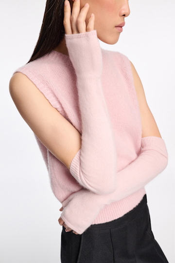 Dorothee Schumacher Virgin Merino-cashmere arm-warmers candy rose