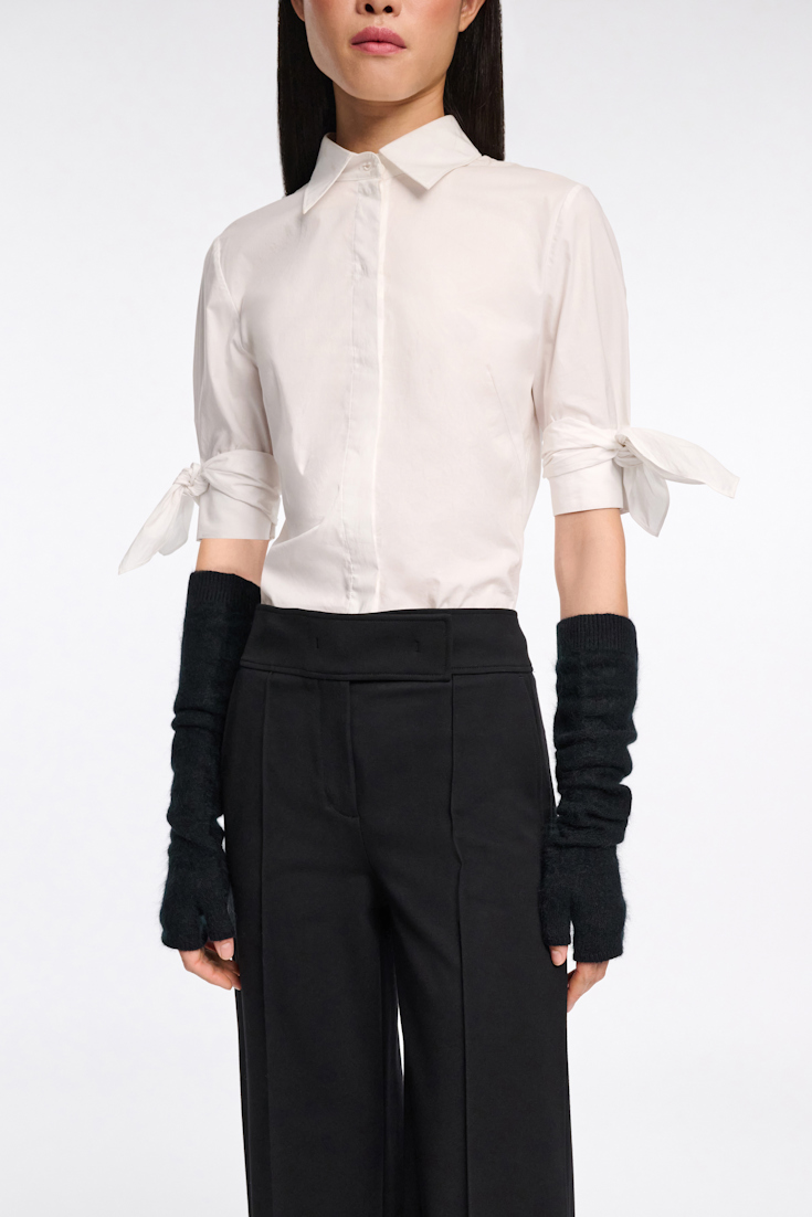 Dorothee Schumacher Virgin Merino-cashmere arm-warmers pure black