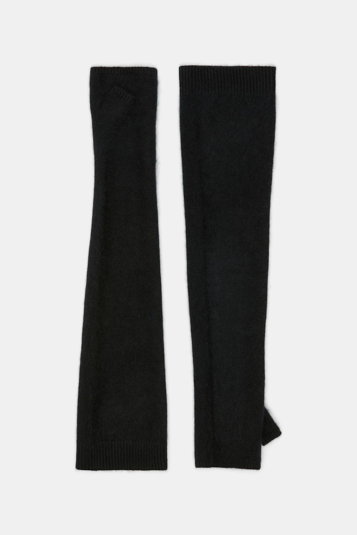Dorothee Schumacher Virgin Merino-cashmere arm-warmers pure black