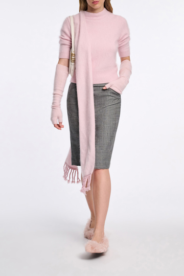 Dorothee Schumacher Virgin Merino-cashmere turtleneck pullover candy rose