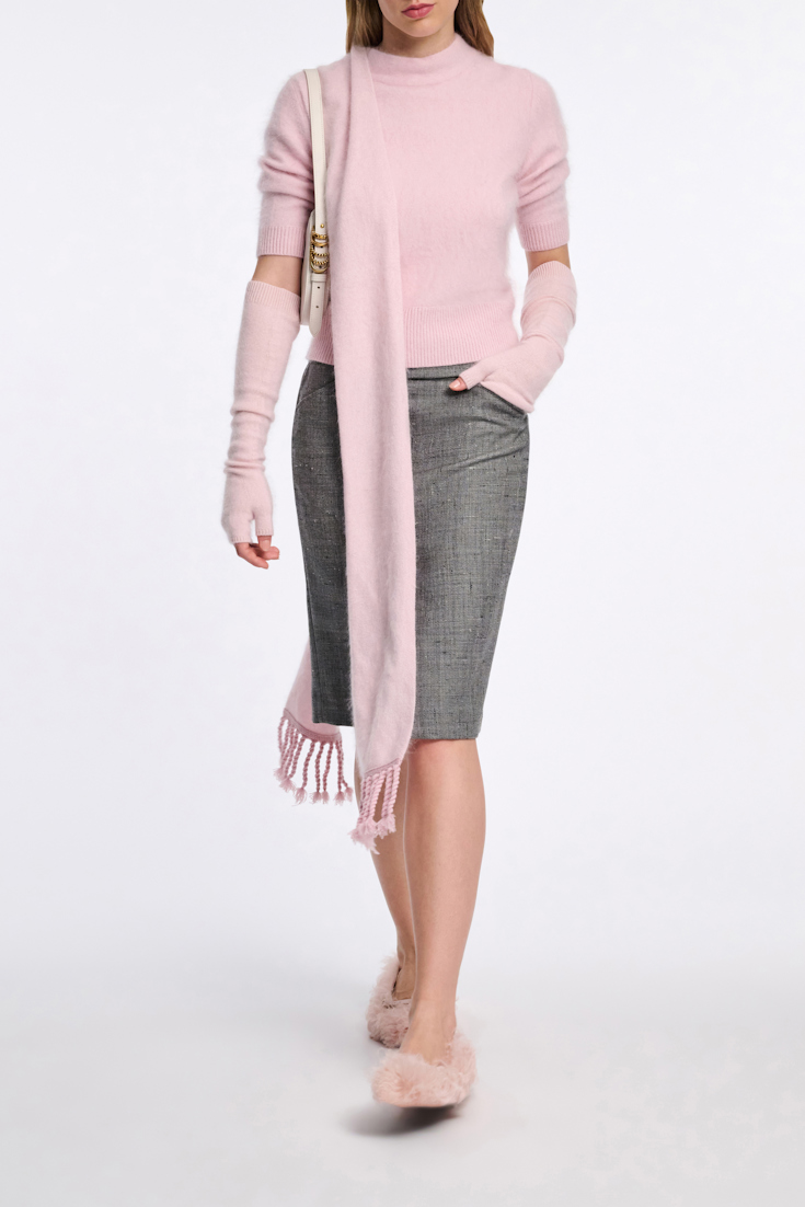 Dorothee Schumacher Virgin Merino-cashmere turtleneck pullover candy rose