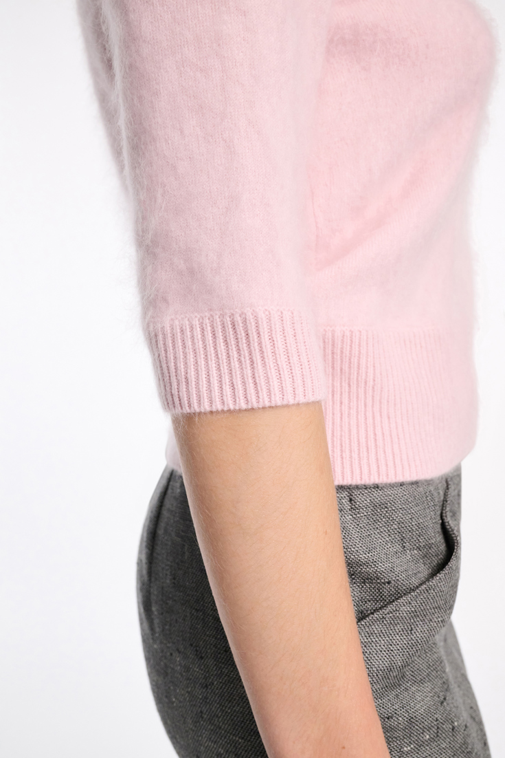 Dorothee Schumacher Virgin Merino-cashmere turtleneck pullover candy rose