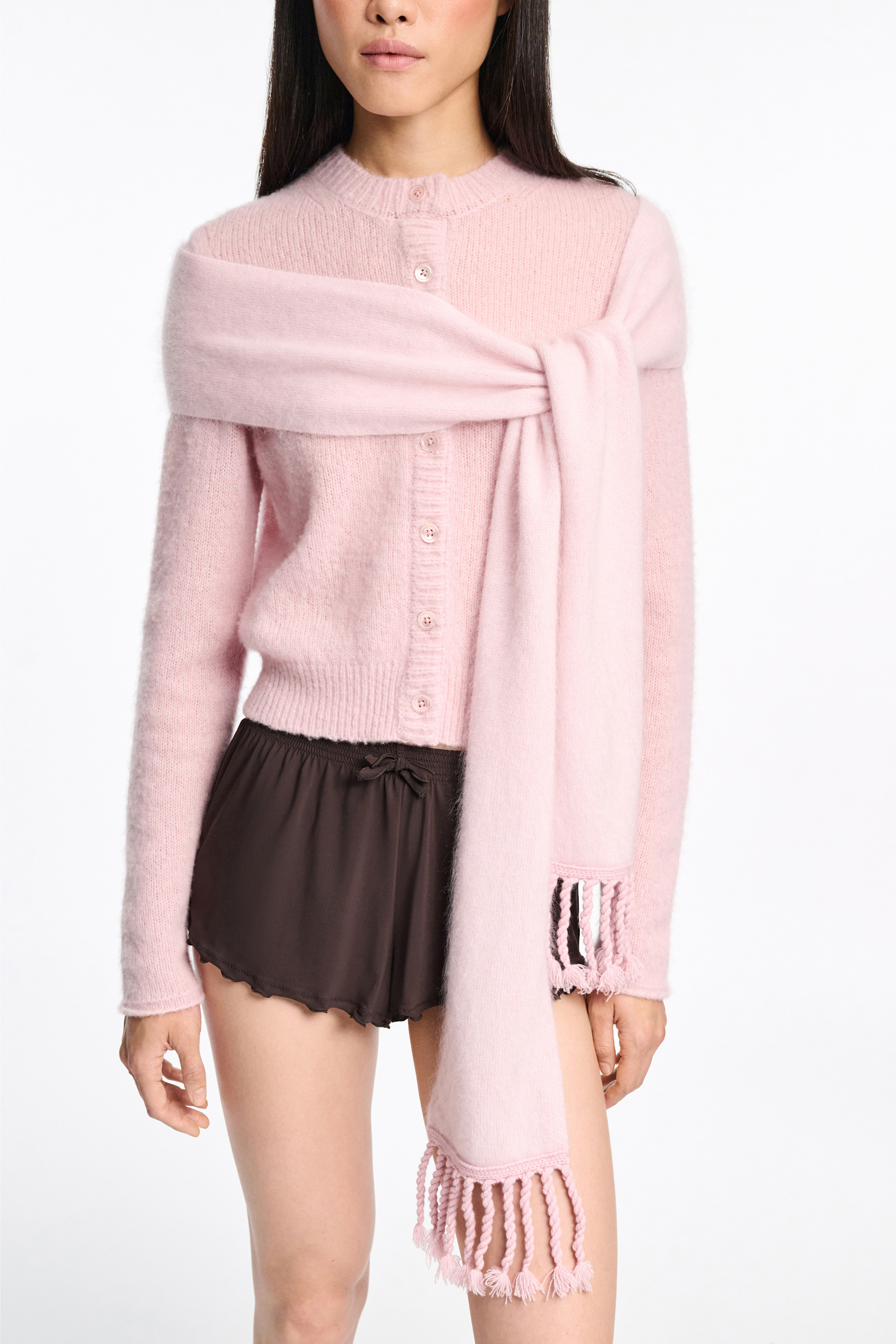 Dorothee Schumacher Virgin Merino-cashmere scarf candy rose