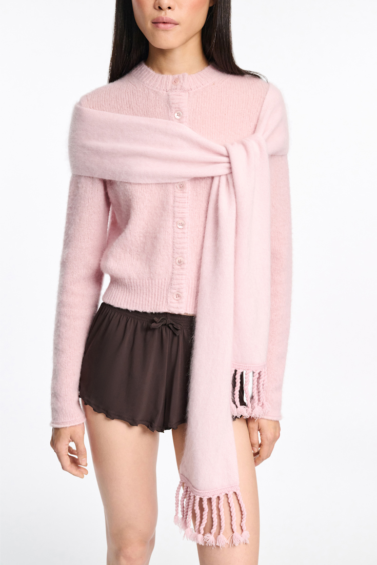 Dorothee Schumacher Virgin Merino-cashmere scarf candy rose