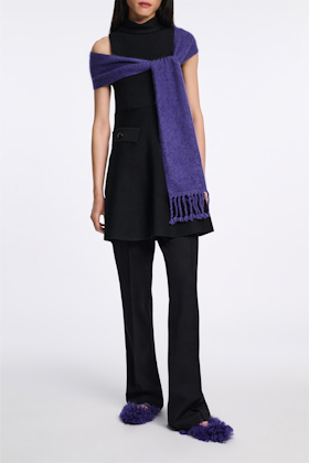 Dorothee Schumacher Virgin Merino-cashmere scarf lavendel night