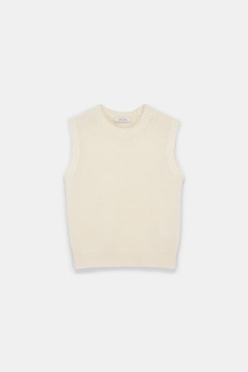 Dorothee Schumacher New cashmere knit shell camellia white