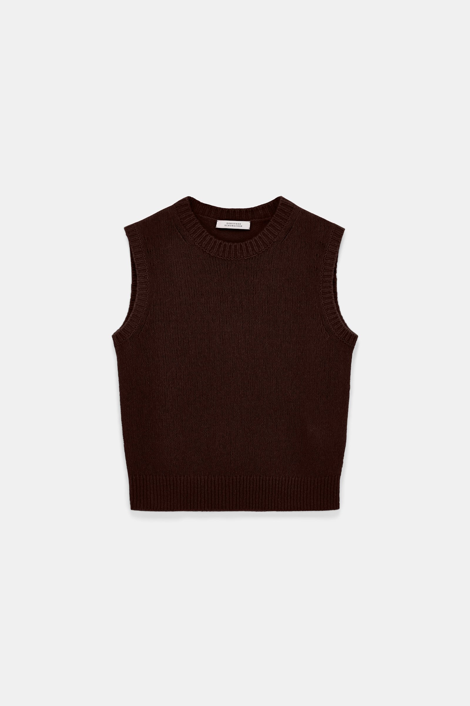 Dorothee Schumacher New cashmere knit shell chocolate