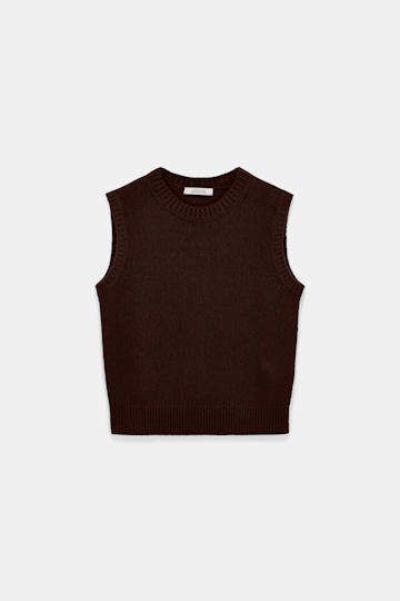 Dorothee Schumacher Top mit Rundhalsausschnitt chocolate