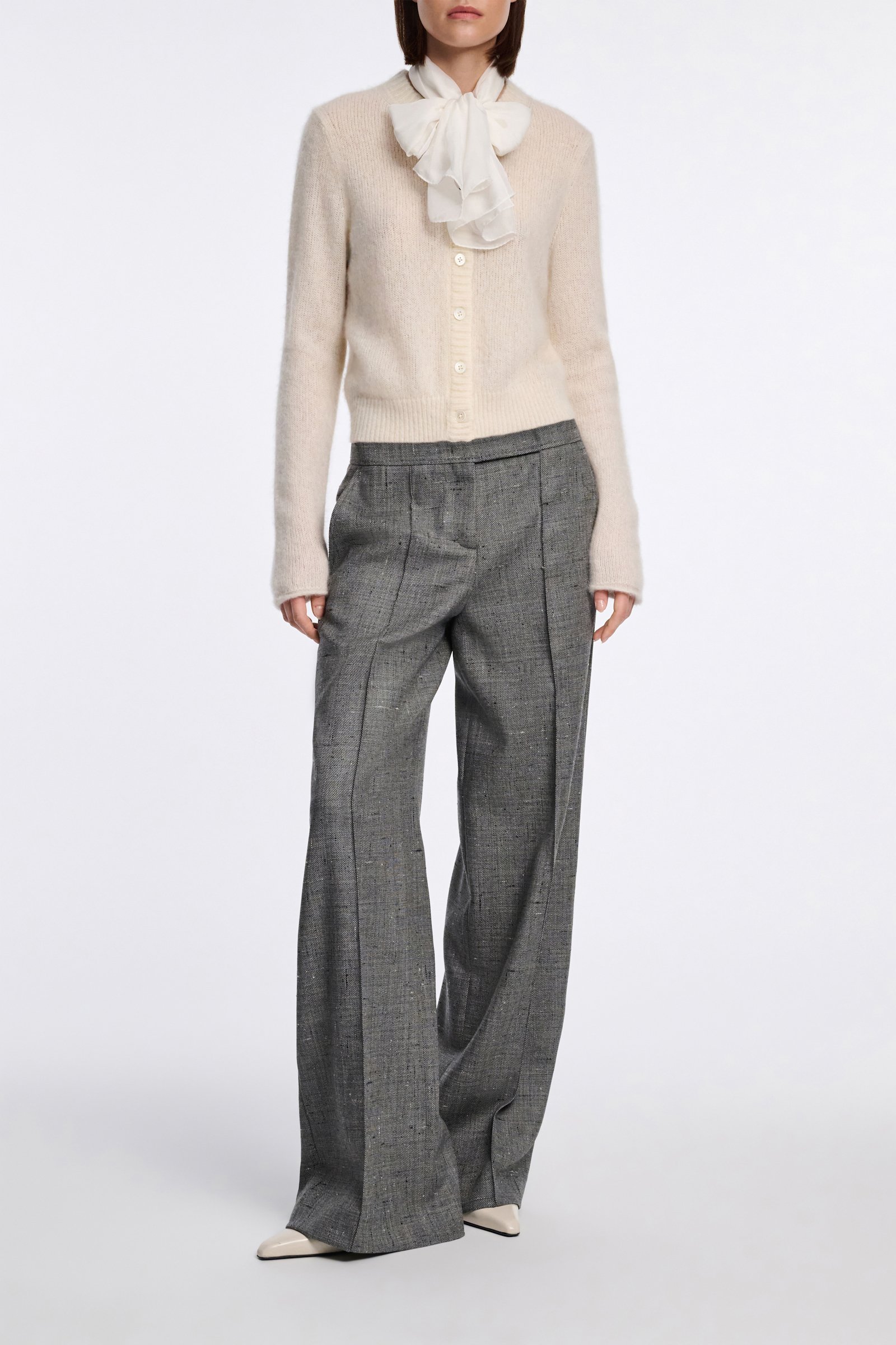 Dorothee Schumacher New cashmere knit cardigan camellia white