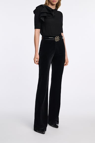 Dorothee Schumacher Pullover mit abnehmbarer Schleife pure black