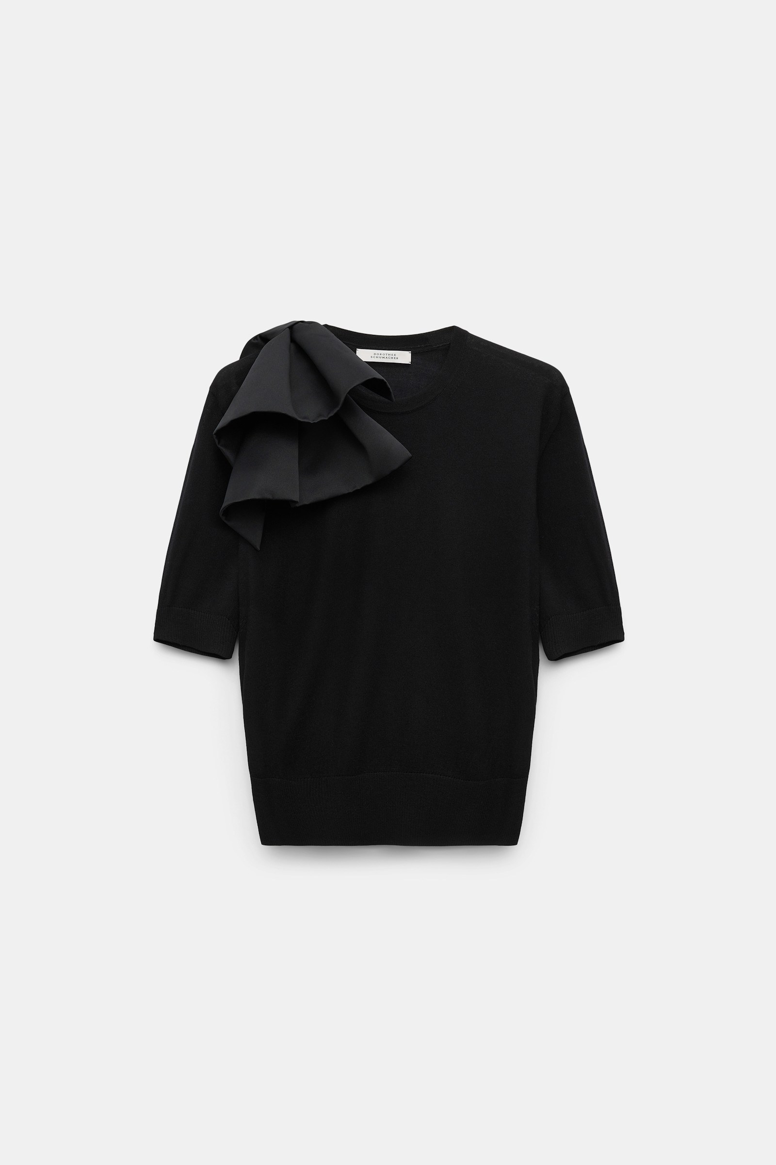 Dorothee Schumacher Pullover mit abnehmbarer Schleife pure black