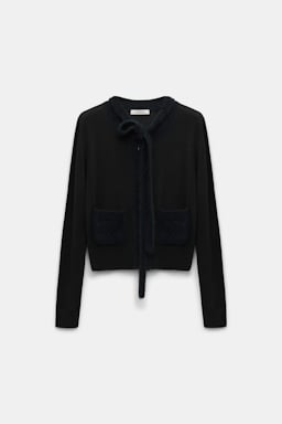 Dorothee Schumacher Cardigan mit fluffy Details pure black