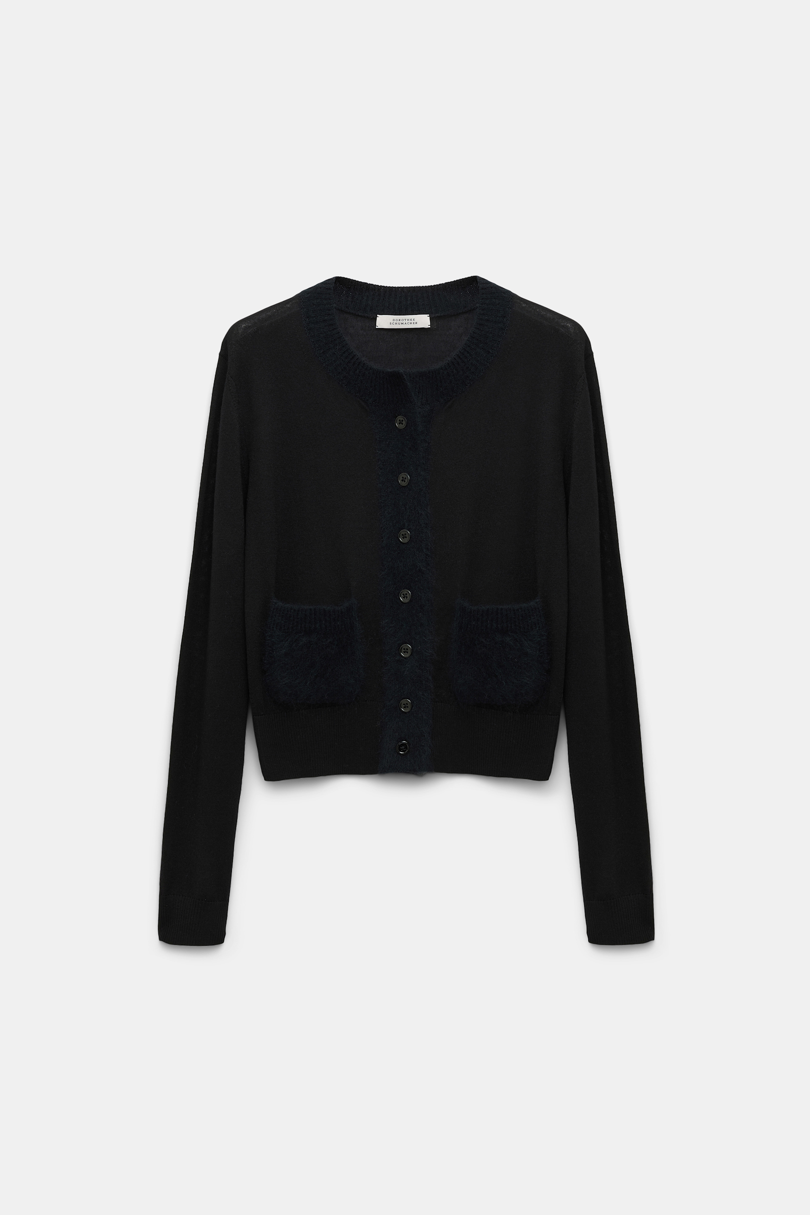 Dorothee Schumacher Virgin Merino cardigan with tie pure black