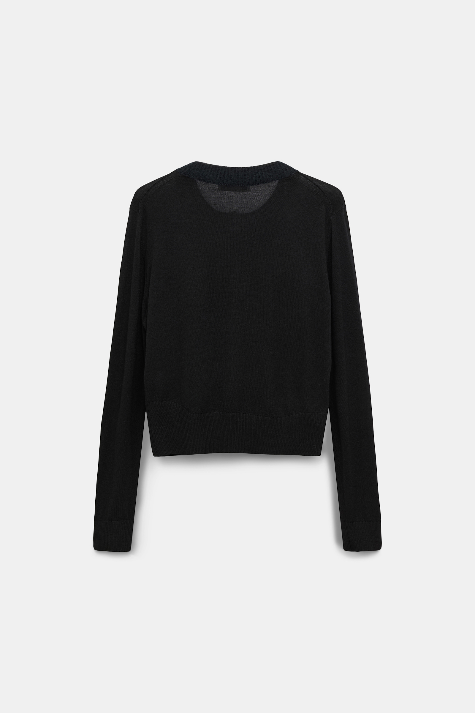 Dorothee Schumacher Virgin Merino cardigan with tie pure black