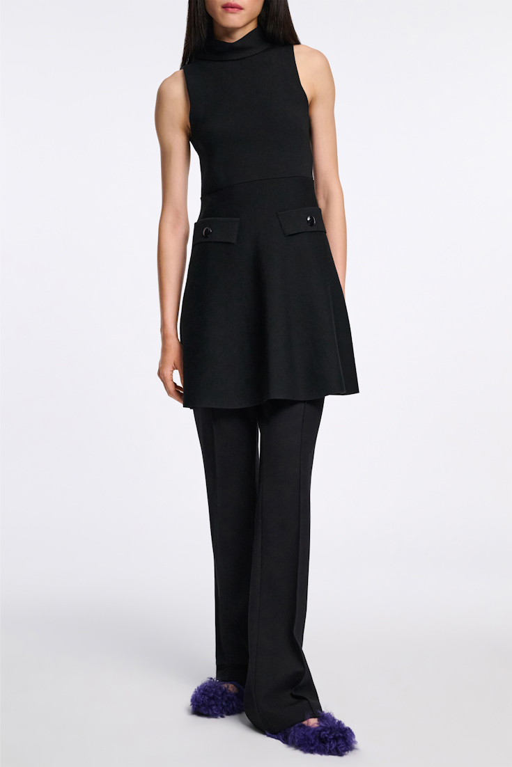 Dorothee Schumacher Doubleface Kleid aus Merino pure black