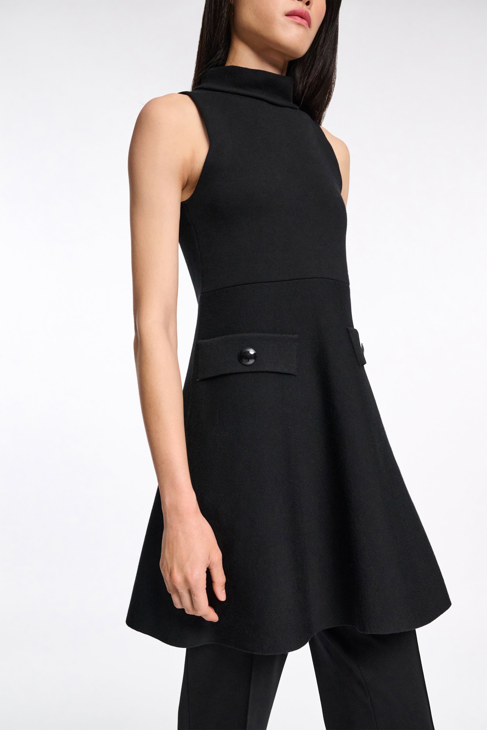 Dorothee Schumacher Doubleface Kleid aus Merino pure black