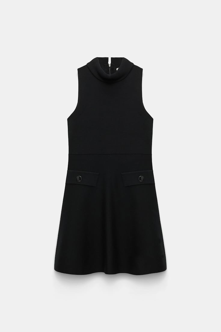 Dorothee Schumacher Doubleface Kleid aus Merino pure black