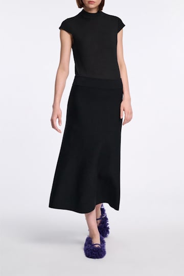 Dorothee Schumacher Knit midi-skirt pure black