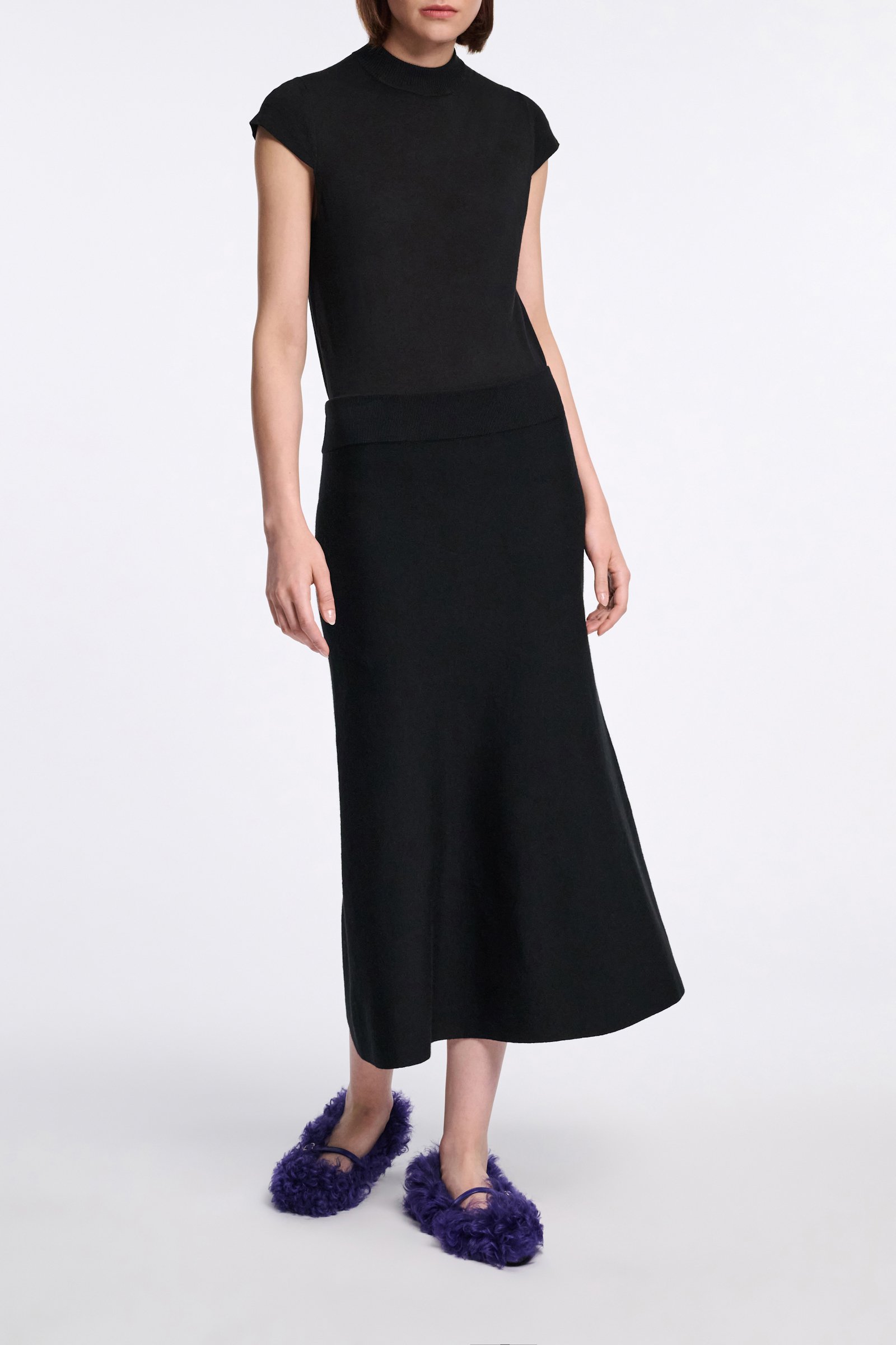 Dorothee Schumacher Knit midi-skirt pure black