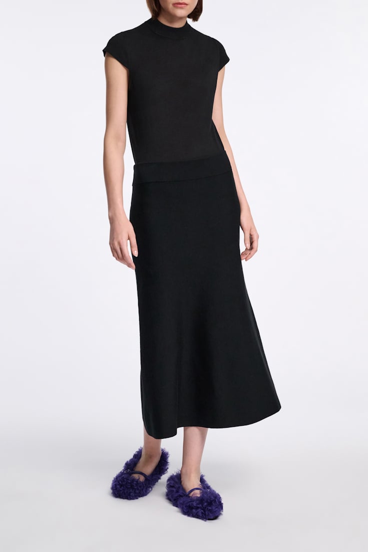 Dorothee Schumacher Knit midi-skirt pure black