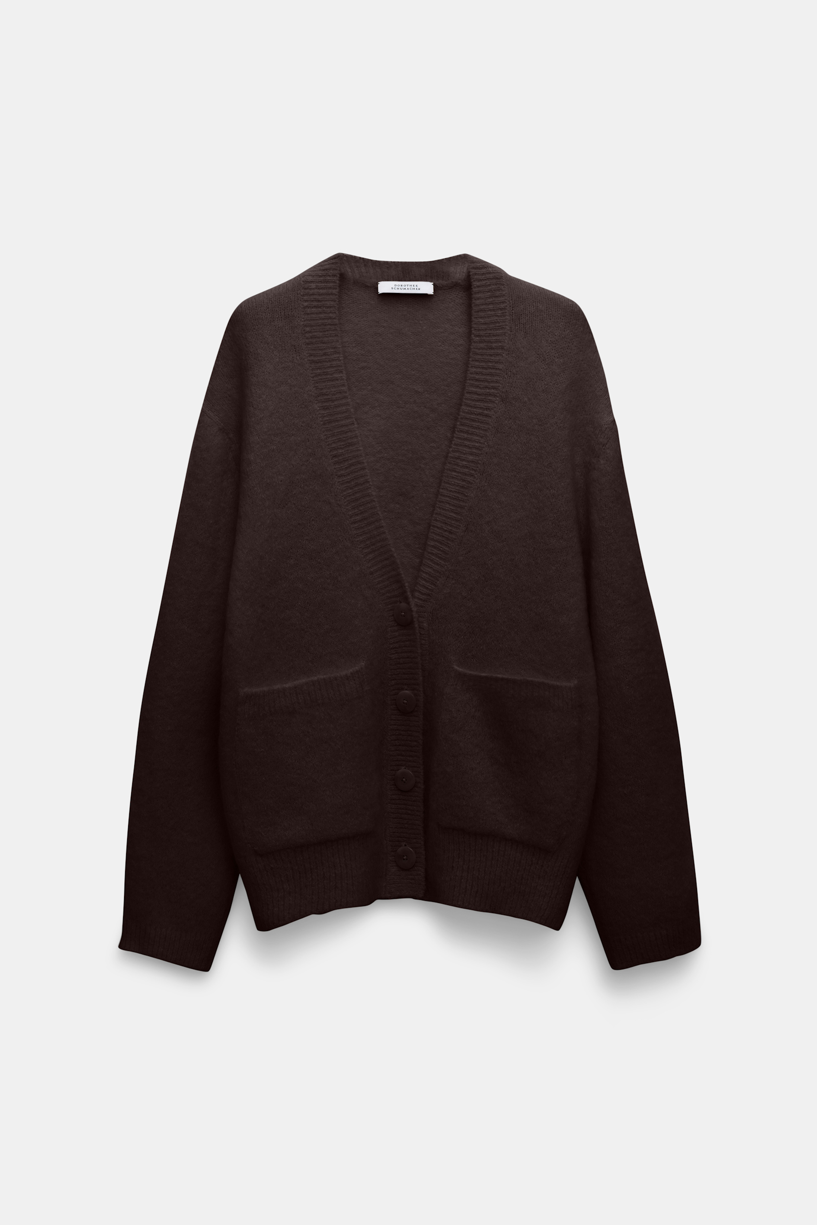 Dorothee Schumacher Cardigan aus Alpaka-Garn black chocolate