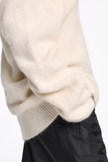 Dorothee Schumacher Alpaca mix round neck knit pullover camellia white