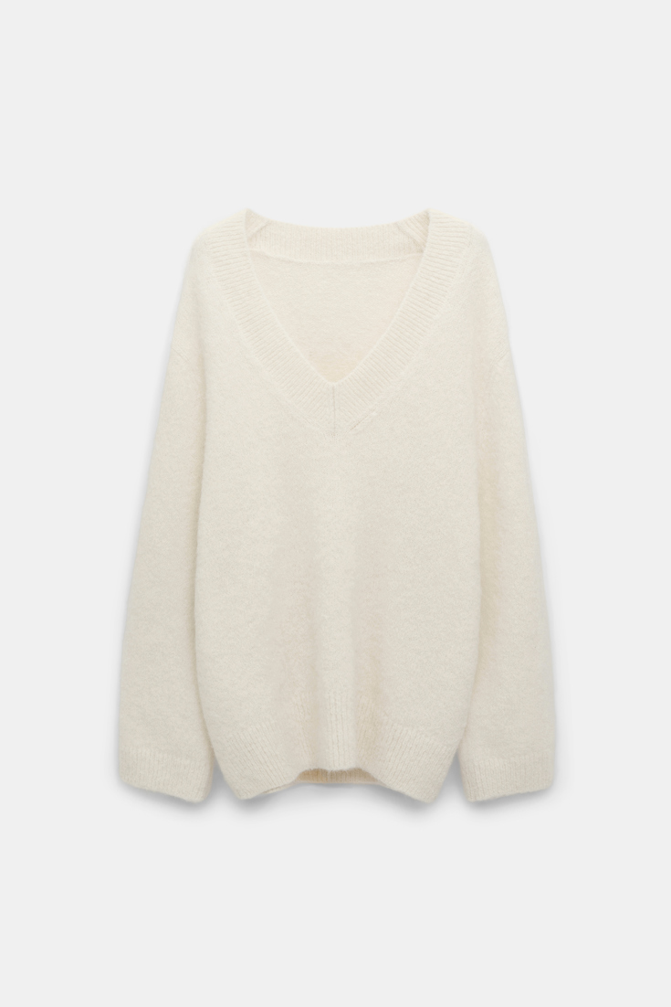 Dorothee Schumacher Pullover aus Alpaka-Garn camellia white