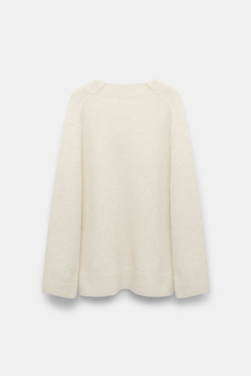 Dorothee Schumacher Alpaca mix round neck knit pullover camellia white