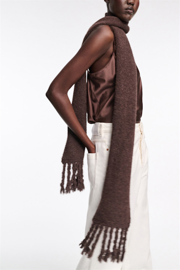 Dorothee Schumacher Alpaca mix scarf black chocolate