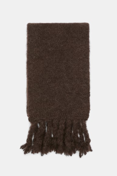 Dorothee Schumacher Alpaca mix scarf black chocolate