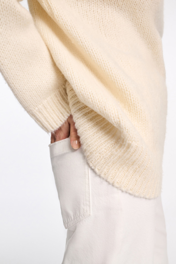 Dorothee Schumacher Virgin wool-alpaca turtleneck pullover eggshell