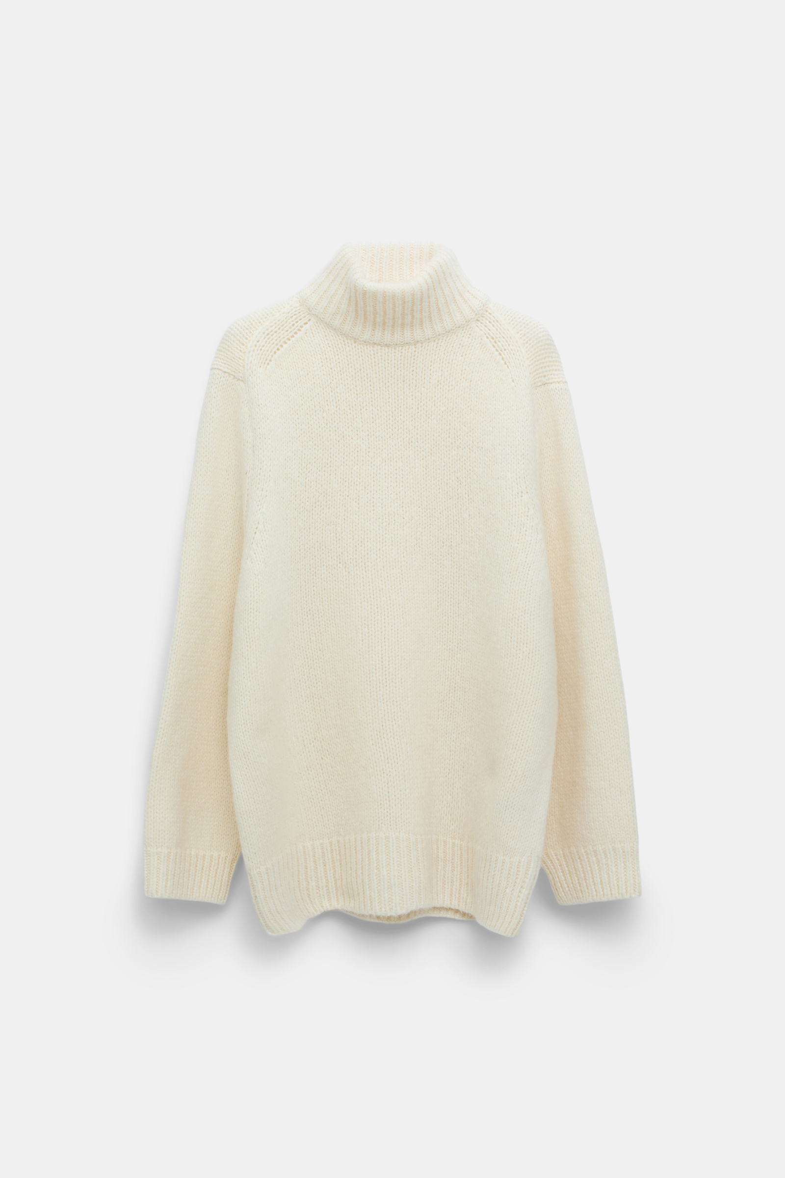 Dorothee Schumacher Rollkragenpullover aus Merino-Alpaka Garn eggshell