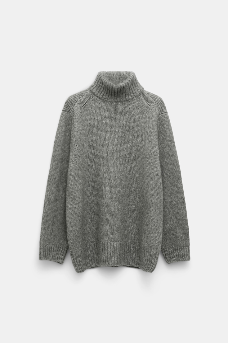 Dorothee Schumacher Virgin wool-alpaca turtleneck pullover platin