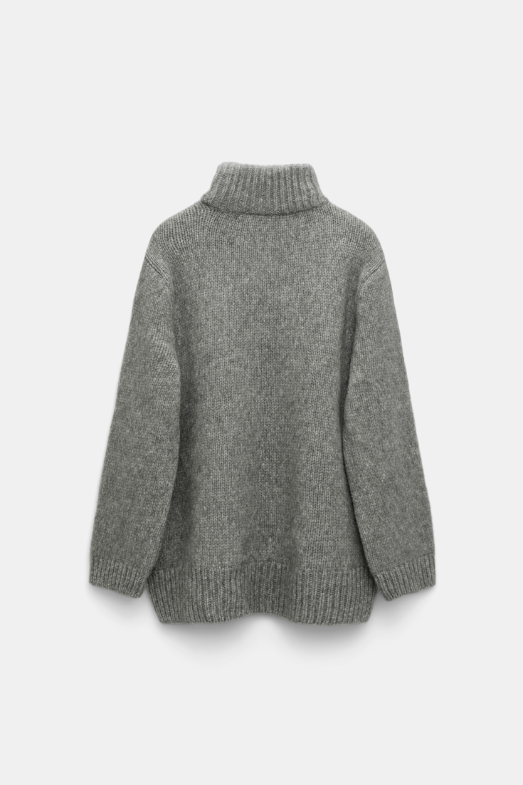 Dorothee Schumacher Virgin wool-alpaca turtleneck pullover platin