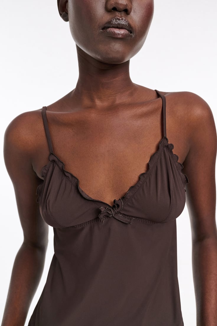 Dorothee Schumacher Technical jersey camisole black chocolate