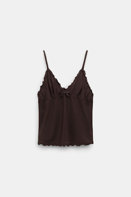 Dorothee Schumacher Lingerie Top aus technischem Jersey black chocolate