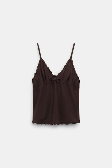 Dorothee Schumacher Technical jersey camisole black chocolate