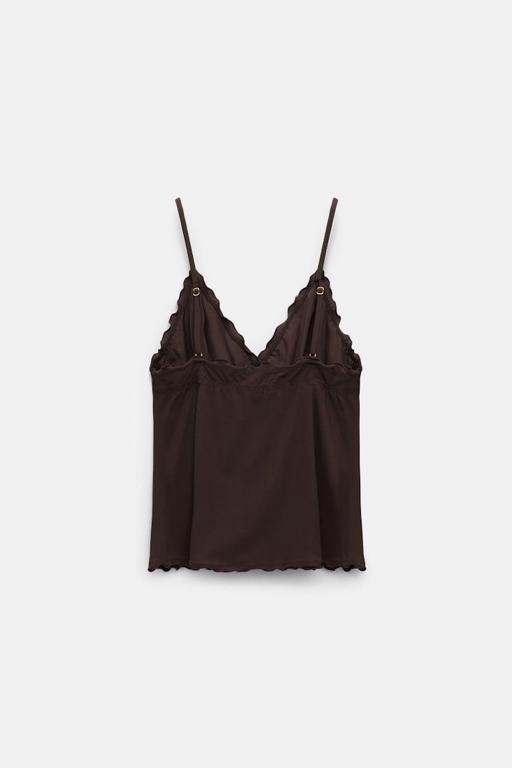Dorothee Schumacher Technical jersey camisole black chocolate