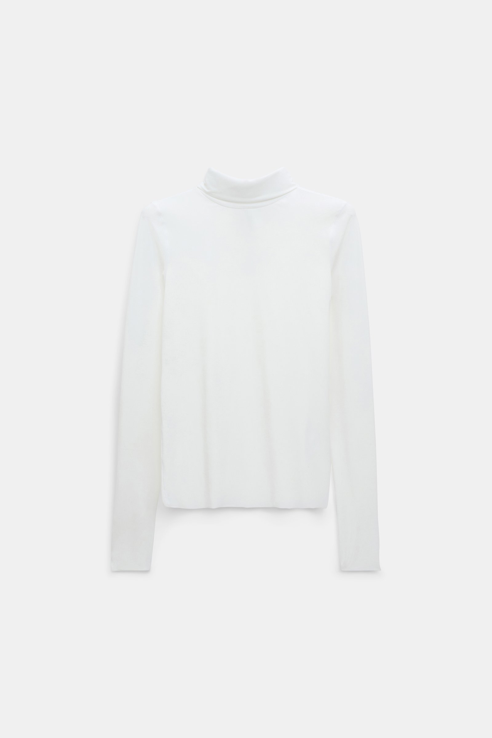 Dorothee Schumacher Technical jersey long sleeve turtleneck camellia white