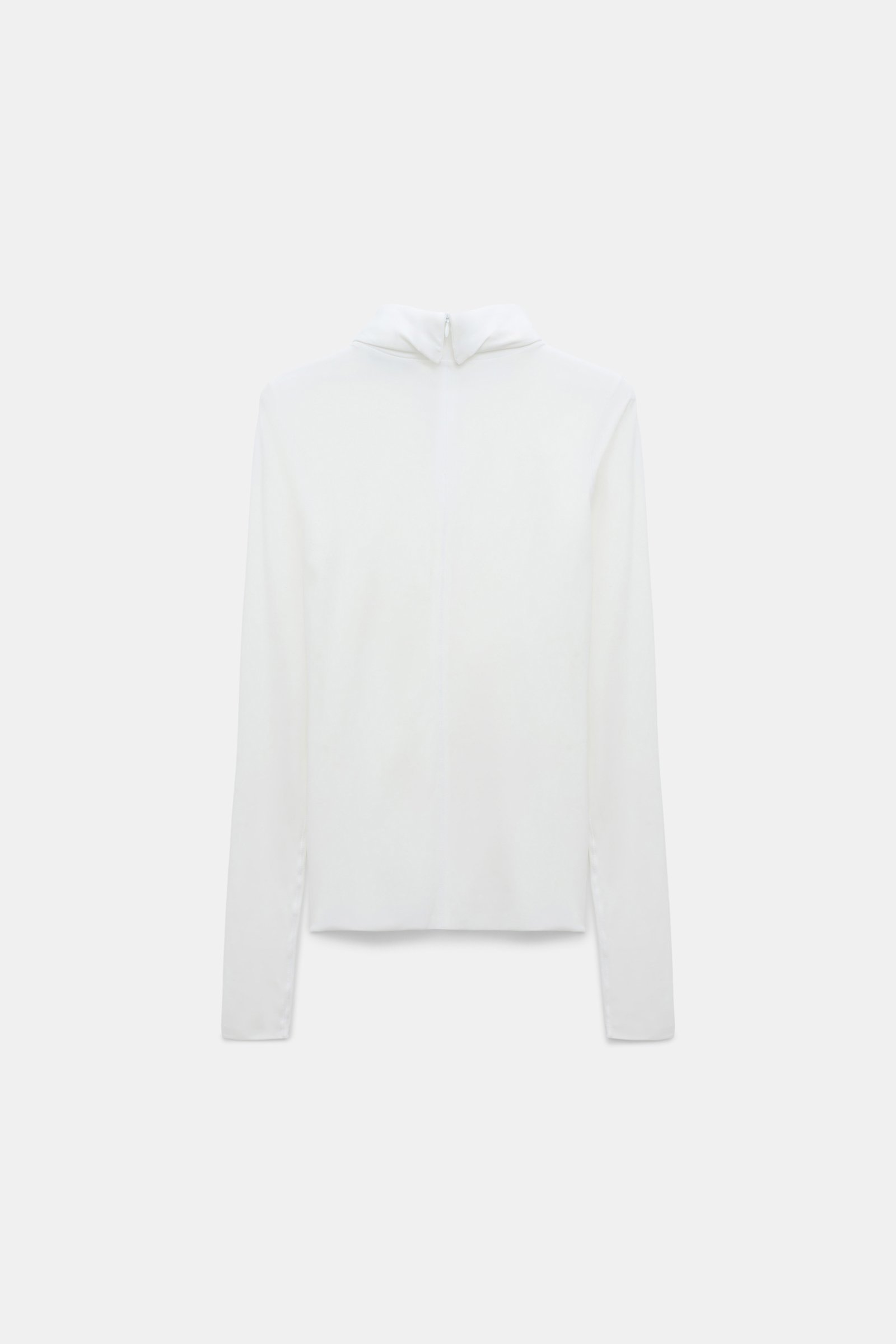 Dorothee Schumacher Technical jersey long sleeve turtleneck camellia white