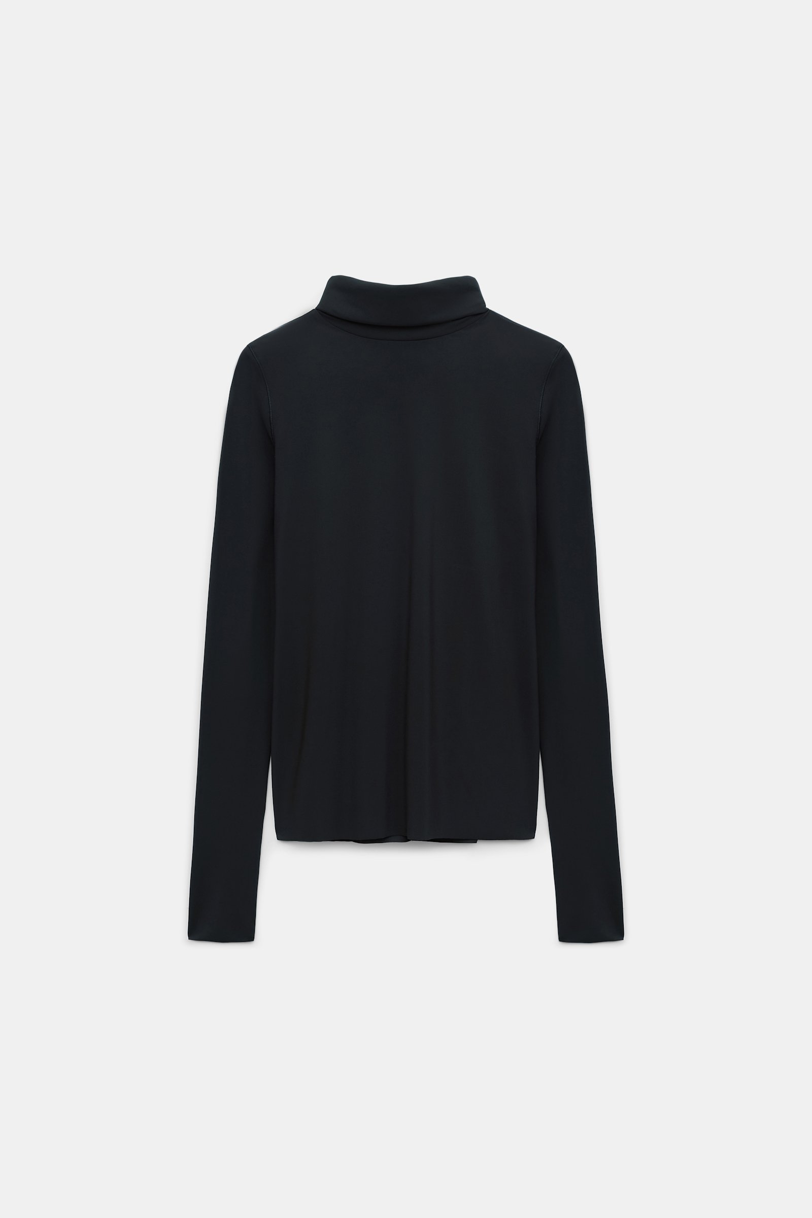 Dorothee Schumacher Longsleeve mit Rollkragen aus leichtem, technischem Jersey pure black