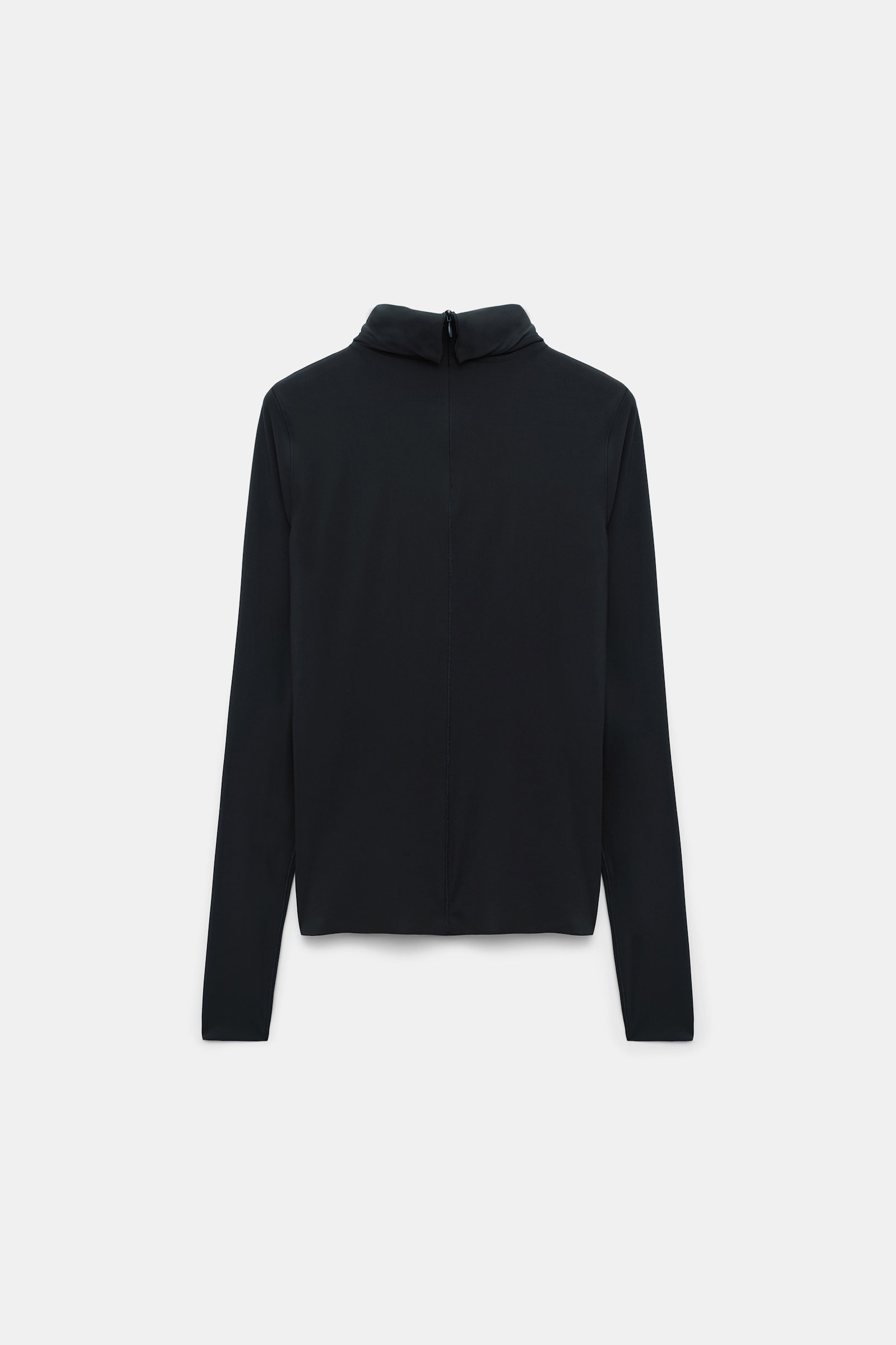 Dorothee Schumacher Longsleeve mit Rollkragen aus leichtem, technischem Jersey pure black