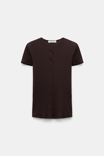 Dorothee Schumacher Rippenshirt chocolate