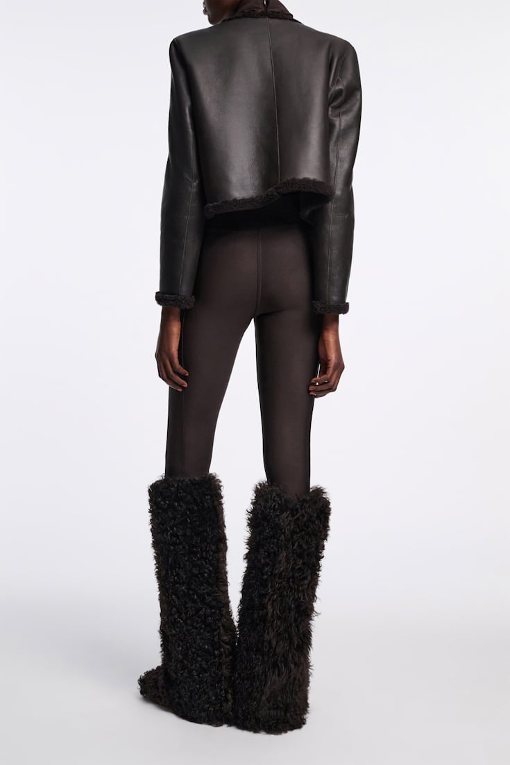 Dorothee Schumacher Leggings with side panel dark chocolate
