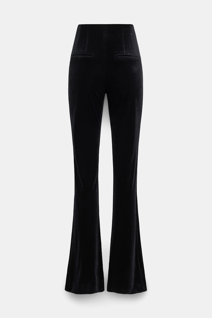Dorothee Schumacher Hose aus Stretch-Samt pure black