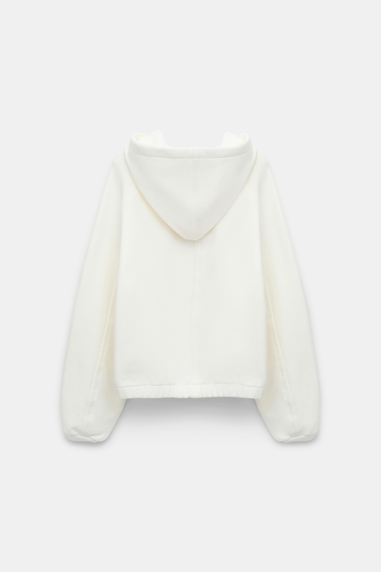 Dorothee Schumacher Felpa hoodie with "CHERI CHERI" print camellia white