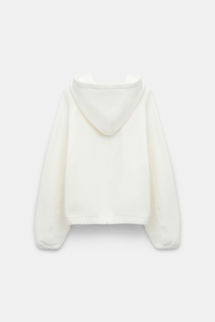 Dorothee Schumacher Felpa hoodie with "CHERI CHERI" print camellia white